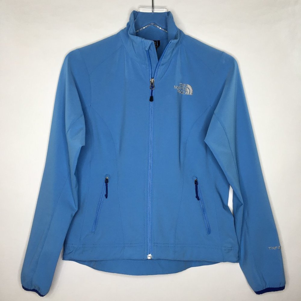 The North Face Apex Jacket Zip Front Standing Collar Long Sleeve Blue Size XS